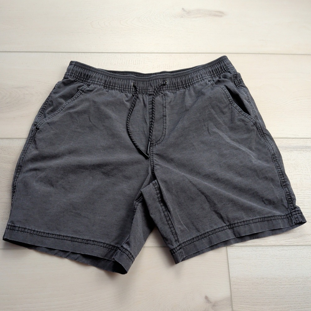 Bearbottom Volley Shorts Mens Medium Stretch Charcoal Gray 7" Drawstring Pockets